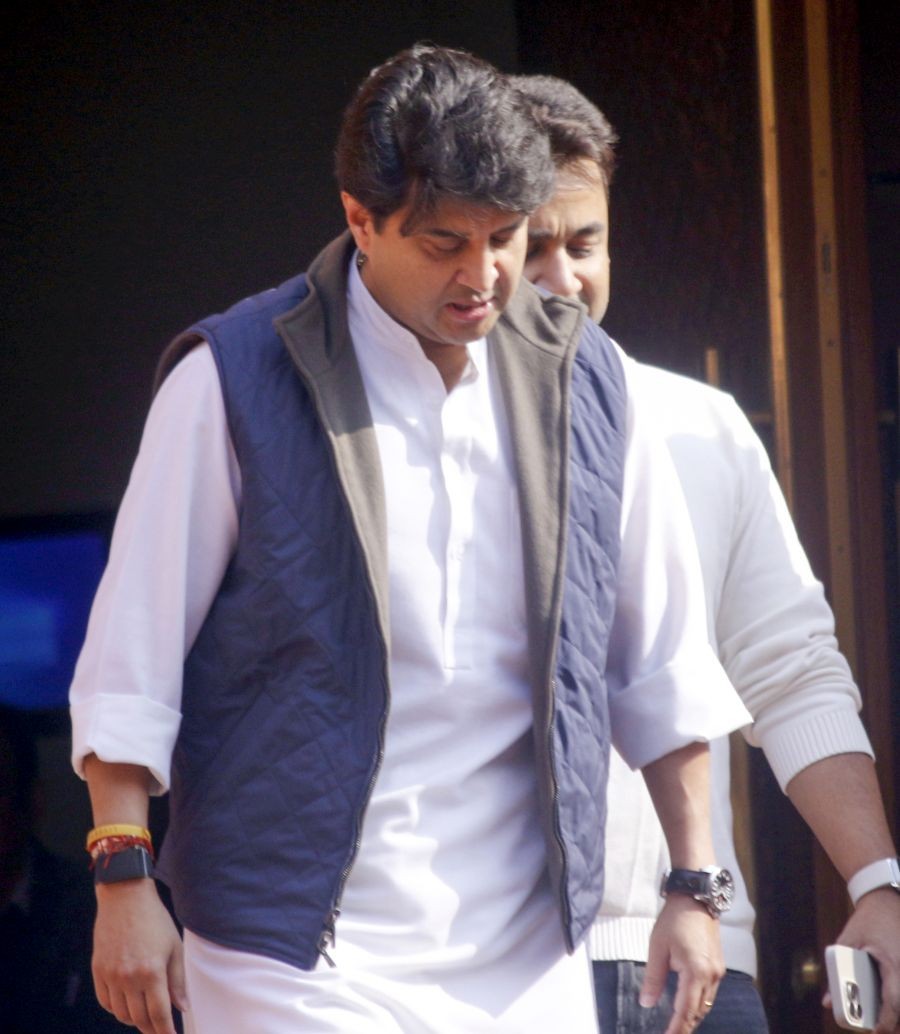 Union Minister Jyotiraditya Madhavrao Scindia at Parliament House complex during Winter session, in New Delhi, Monday, Dec. 11, 2023.(IANS/Qamar Sibtain)